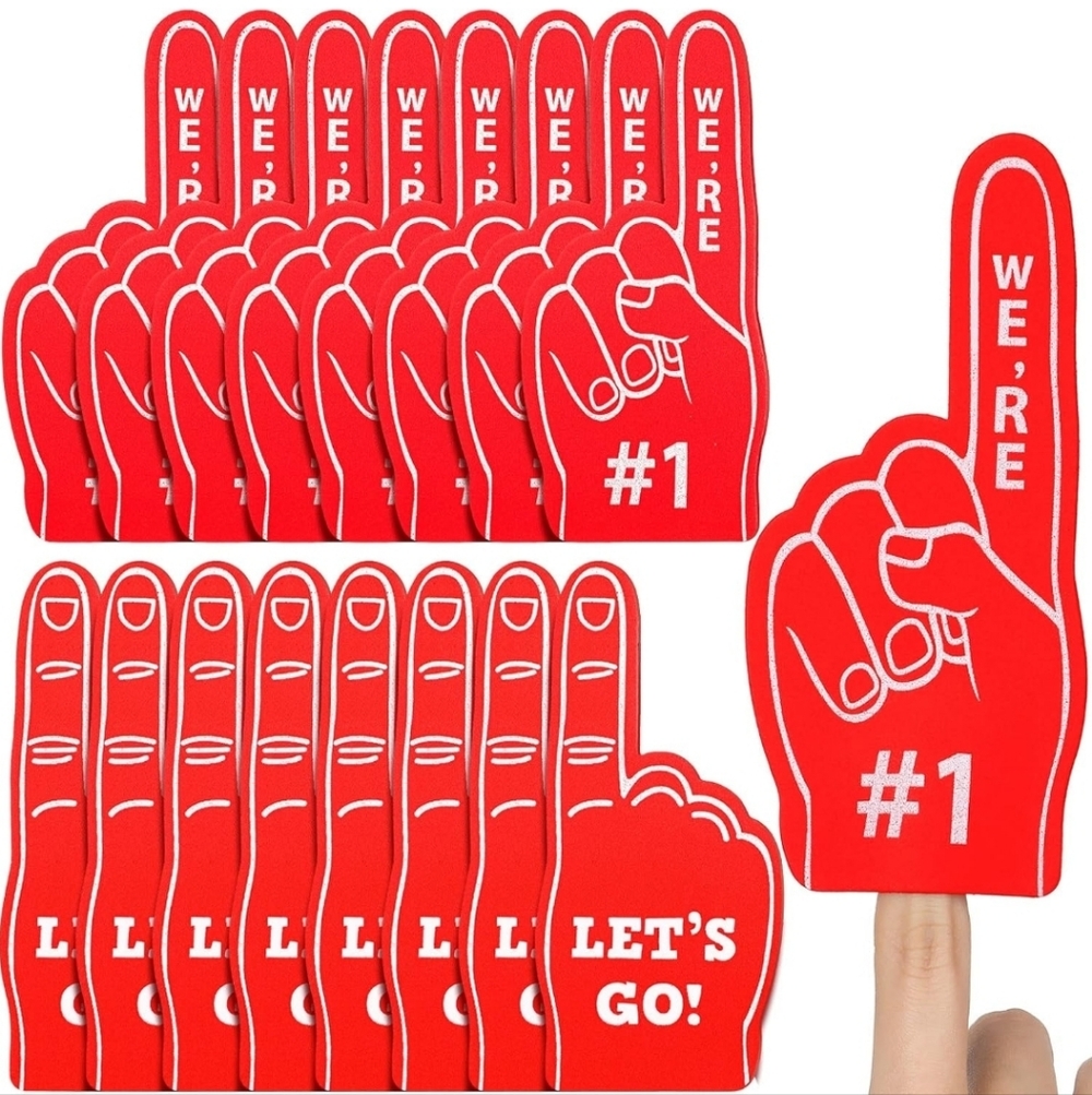 (20) Red Foam Finger‎ We're #1
